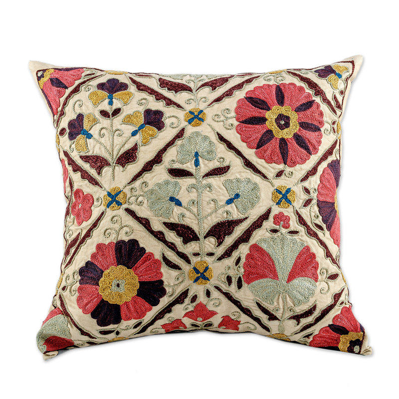 Gold Silk Association Silk Square Pillow Cover
