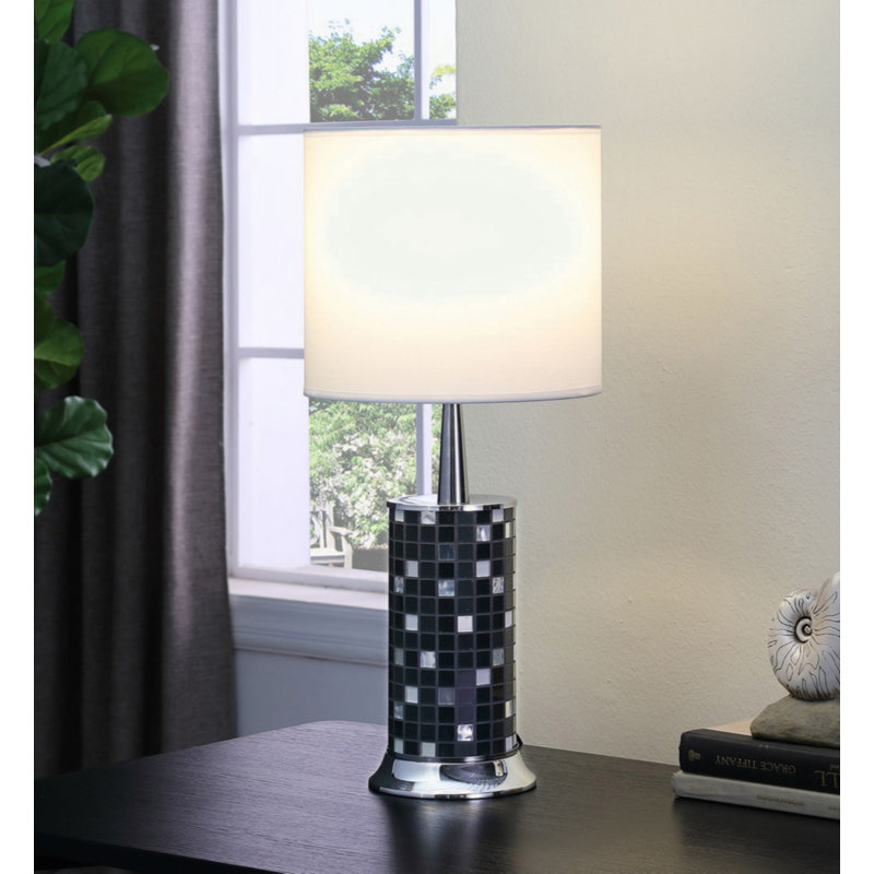 Lampe de table argentée 24 po Varian