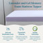 Surmatelas en mousse viscoélastique gélifiée lavande et gel 4 po Lucid-117393927-97762102