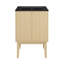 Meuble-lavabo autoportant 24 po Bosse en chêne naturel avec comptoir noir Bosse-105940852-105940853-121676151