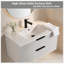 Meuble-lavabo mural gris 36 po avec lavabo en céramique