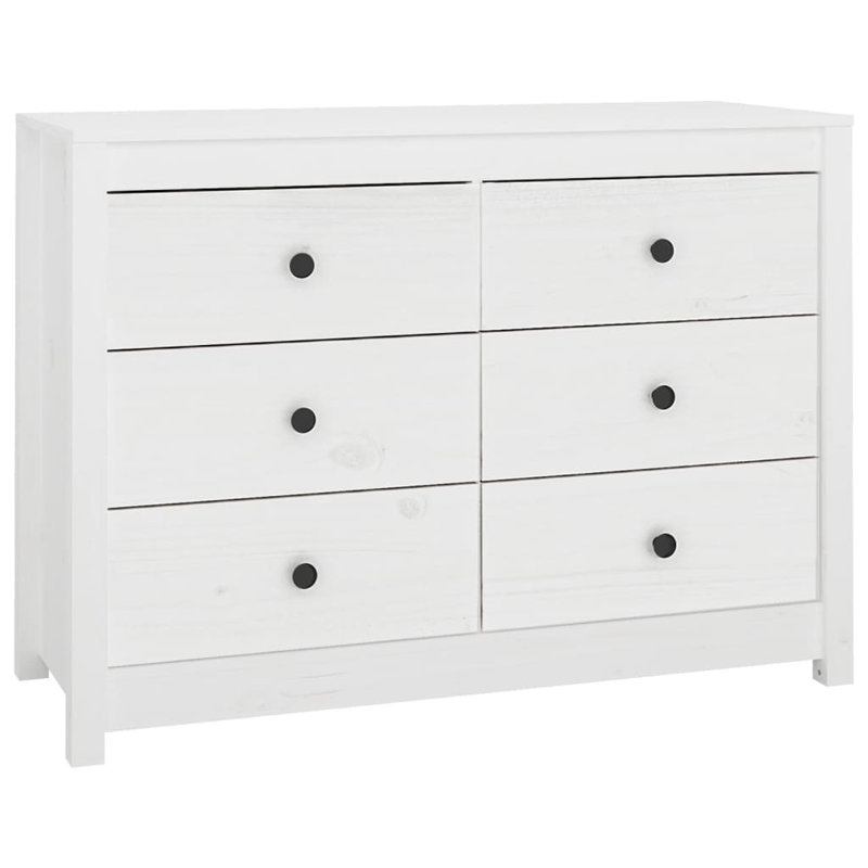 Side Cabinet 100x40x72 cm Solid Wood Pine, White