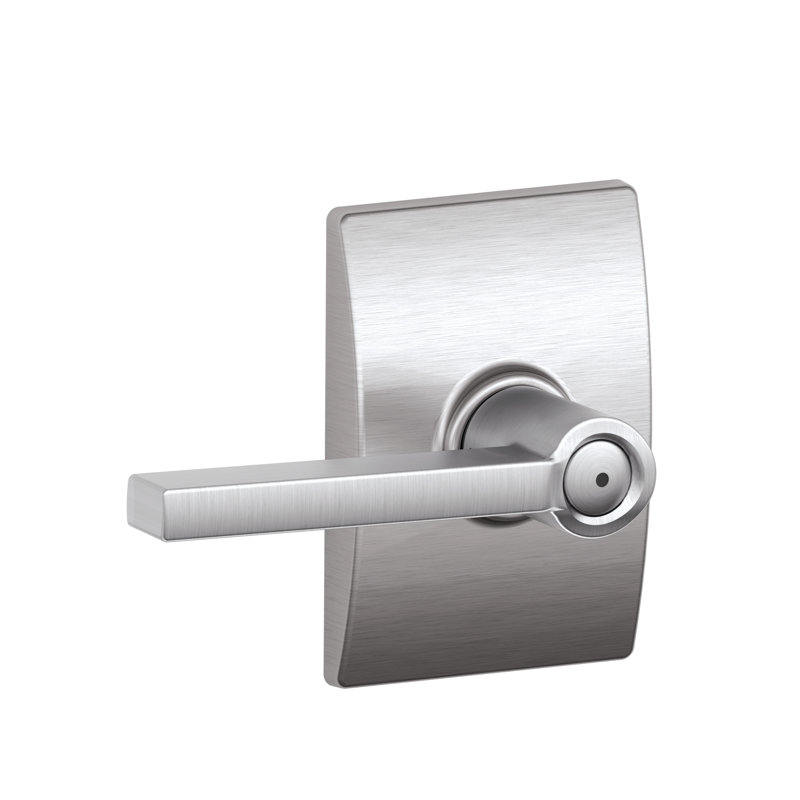 Latitude Privacy Door Lever, Satin Chrome