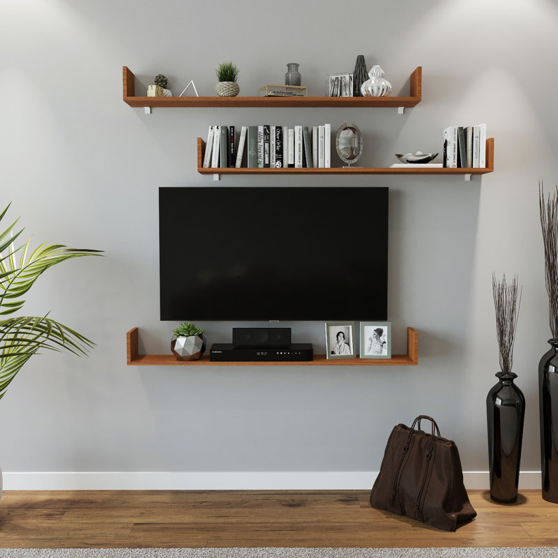 Locelso Floating Shelf, Brown