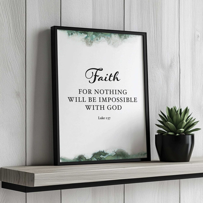 Faith par Yass Naffas Designs, reproduction d'art, L 12 po x H 16 po, Argent, Impression encadrée