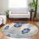 Premium Machine Washable Prisco Navy Rug