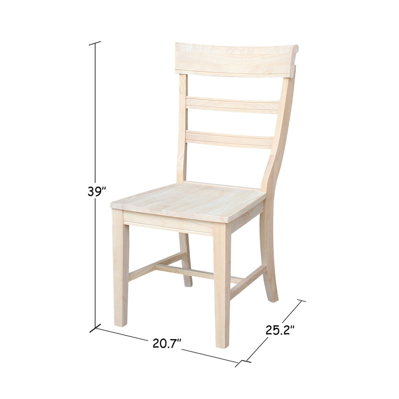 Deauntae 18'' H Solid Wood Side Chair