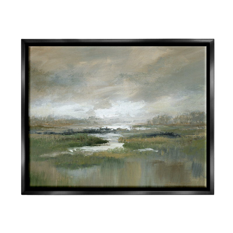 Art mural sur toile flottant Wildon Home®, Cadre flottant noir de jais, H 25 po x l 31 po x P 1,7 po