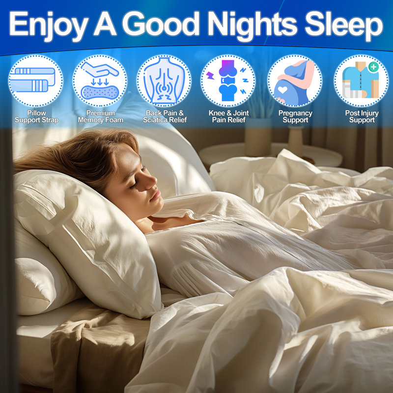 Ergonomic Memory Foam Wedge Pillow for Side Sleepers