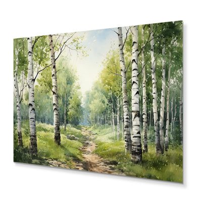 Birch Woods Silent Woods I - salon d'art mural en métal Birch Tree