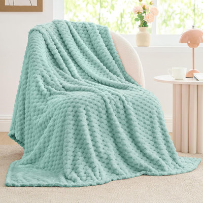 Couverture en molleton - Coussins décoratifs en jacquard 3D pour canapé et lit, couverture moelleuse moelleuse, chaude et moelleuse, toutes saisons, 50 x 60 pouces