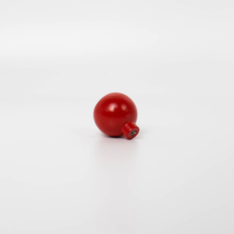 ROUS Hardware Mid Century Modern Sphere Knob, Rose (Red)