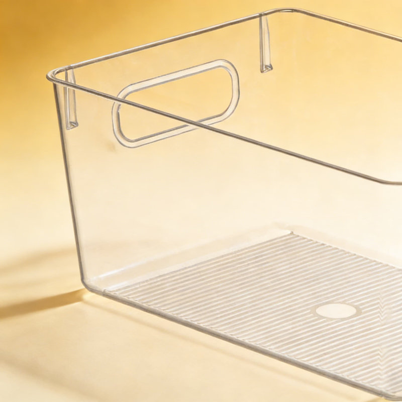 Bacs et organisateurs de rangement en plastique transparent pour l'organisation de cuisine, garde-manger, réfrigérateur, armoire, salle de bain et congélateur - Contenants empilables robustes sans BPA