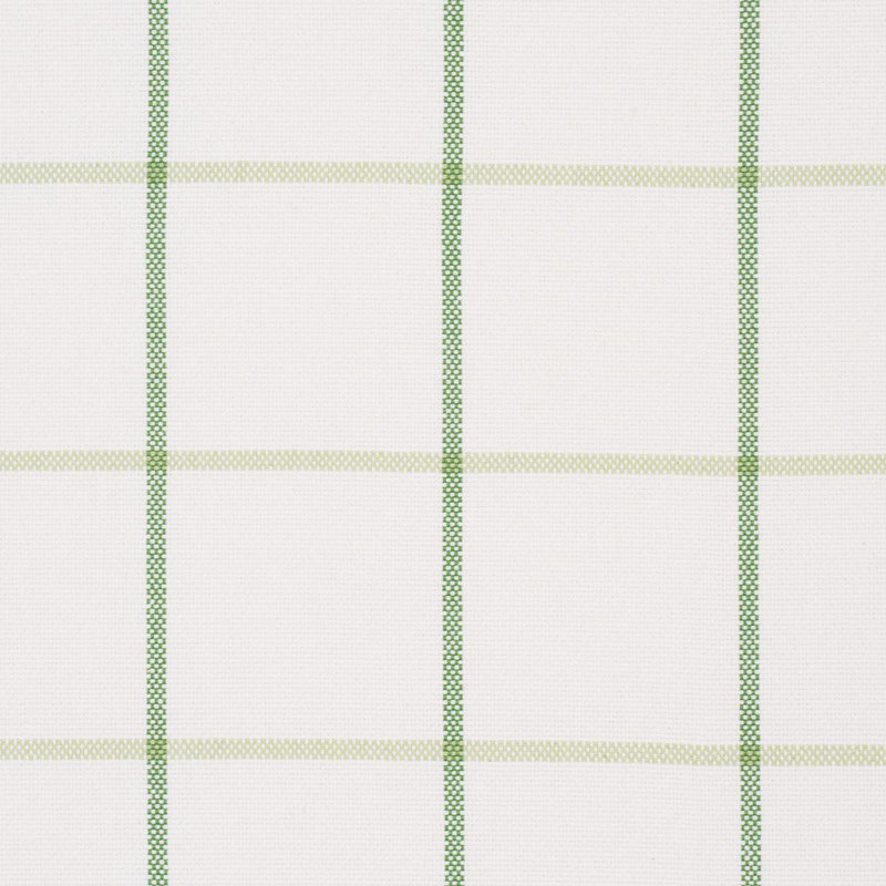 Schumacher X  Mark D. Sikes Frannie Windowpane Fabric, Beige/Green