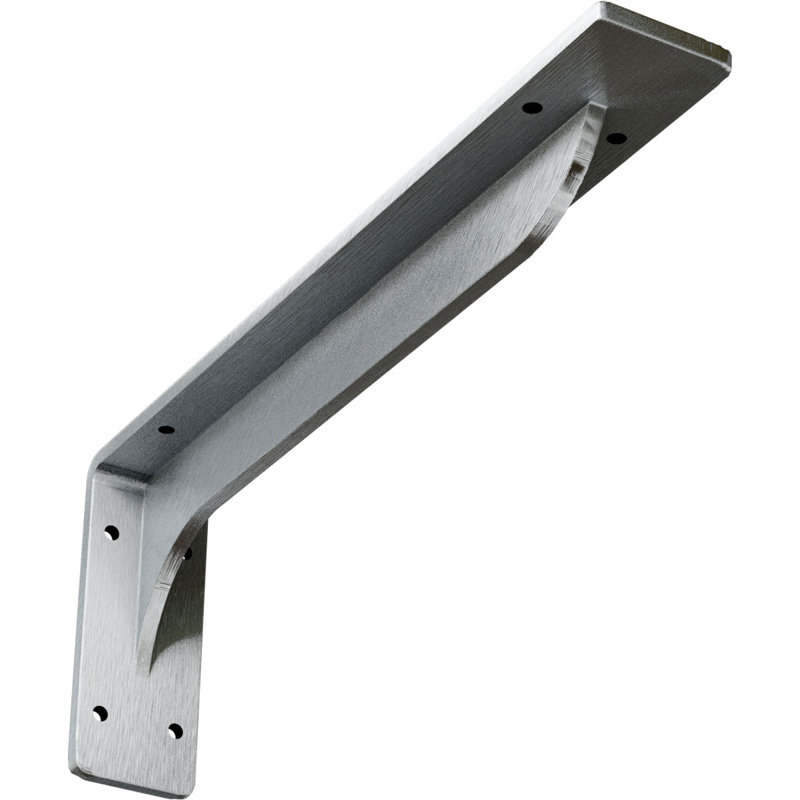 2"W x 14"D x 5 1/4"H Embrey Steel Bracket, Unfinished, 5.25" H x 2" W x 14" D, Unfinished