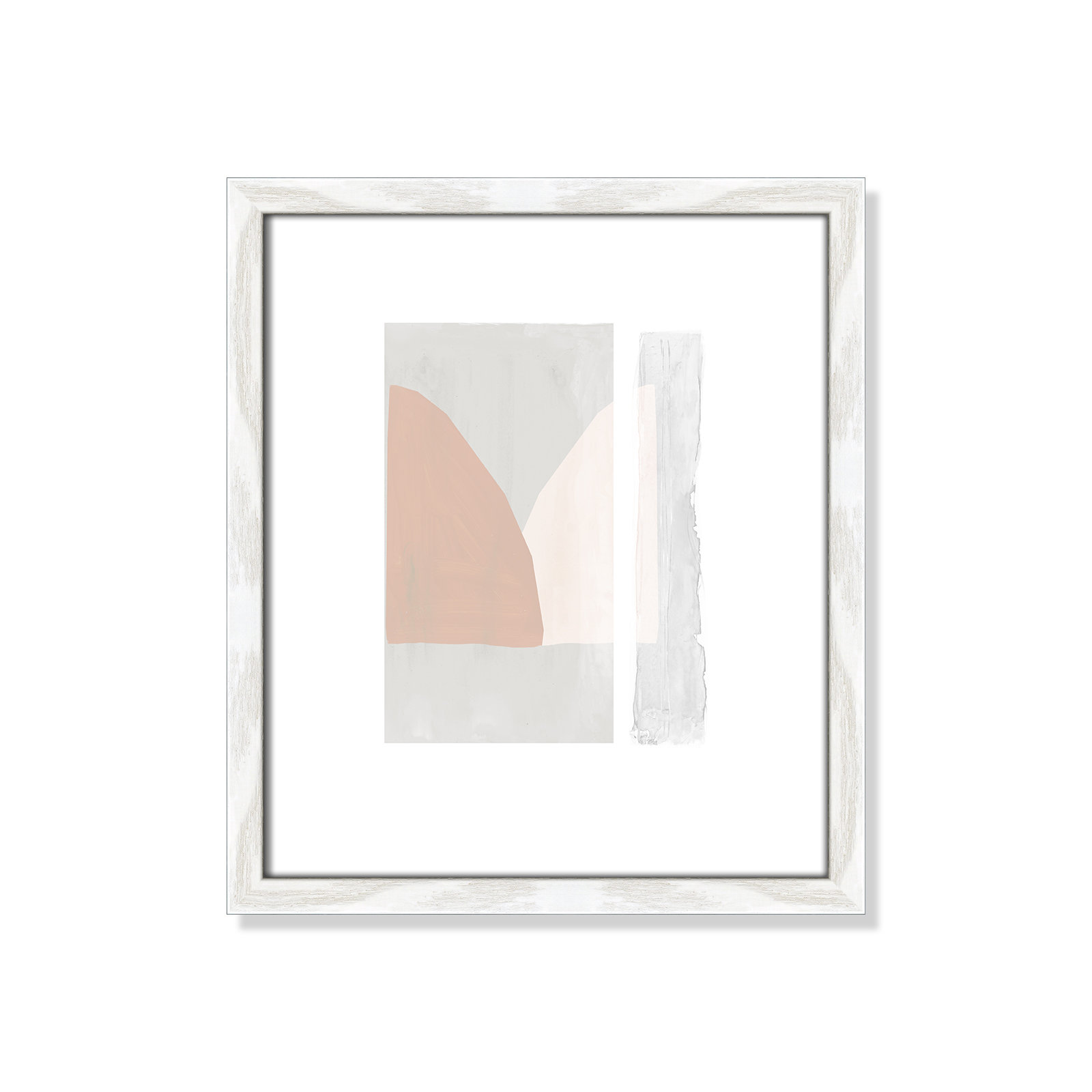 Soft and Light - Painting Print, White Wood Framed Paper, 15" H x 13" W x 0.75" D