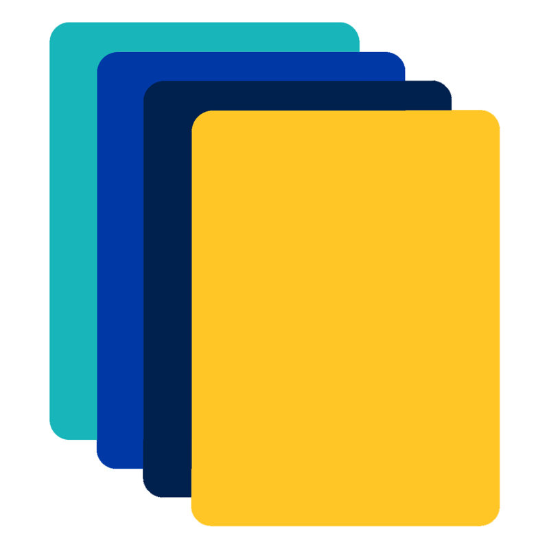Chop Chop 4 Pack Trend Colors Flexible Cutting Mat 11.5 Inch By 15 Inch