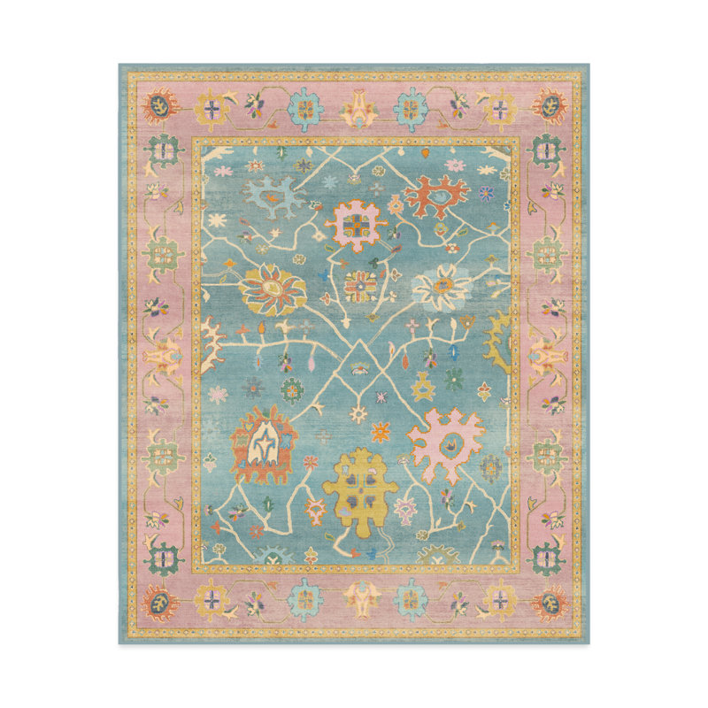 Système de tapis et de sous-tapis 2 pièces Jemima, Rectangle 8 pi x 10 pi