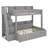 Storage Staircase Bunk Bed With Trundle And Integrated USB LED Lighting-1326576667