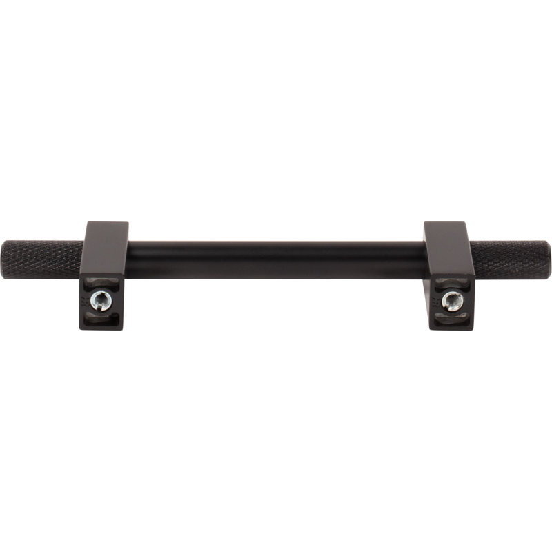 Larkin 4 Knurled Ends Bar Pull, 6 5/16", Matte Black