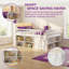Lit mezzanine double avec lumière DEL et tablettes intégrées AVELOR - Solution de rangement intelligente pour les chambres d'enfants-147931349-147931348