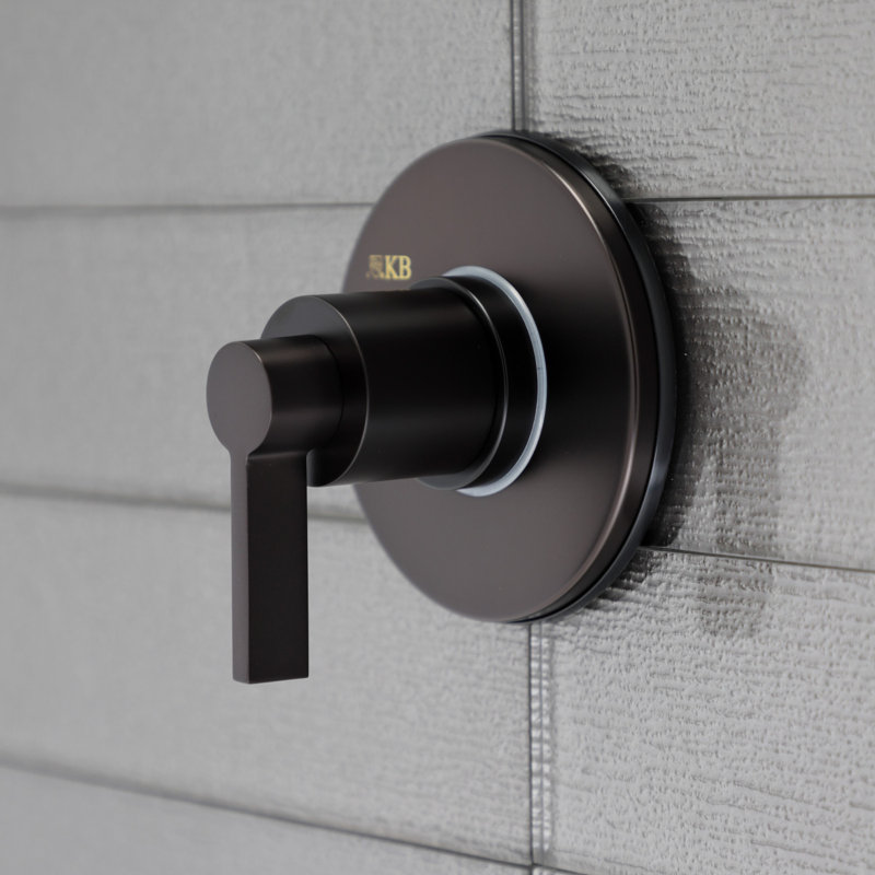 Kingston Brass NuvoFusion Single-Handle Wall Mount Three-Way Diverter Valve with Trim Kit, Oil Rubbed Bronze
