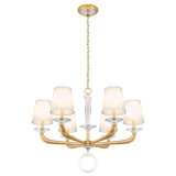 Emilea 6 - Light Glass Chandelier