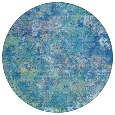 Machine Washable Indoor/Outdoor Labon ACN2166 Abstract Rug