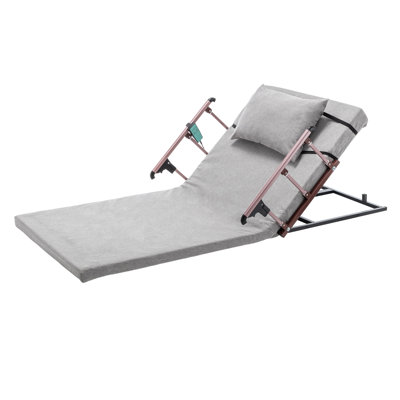 Electric Adjustable Bed Backrest, 300 Lbs Weight Capacity, 4-68° Upgraded Lifting System With Collapsible Safety Rails, Remote Control, For Elderly, Pregnancy, Patients, Handicap, Home Hospital Care