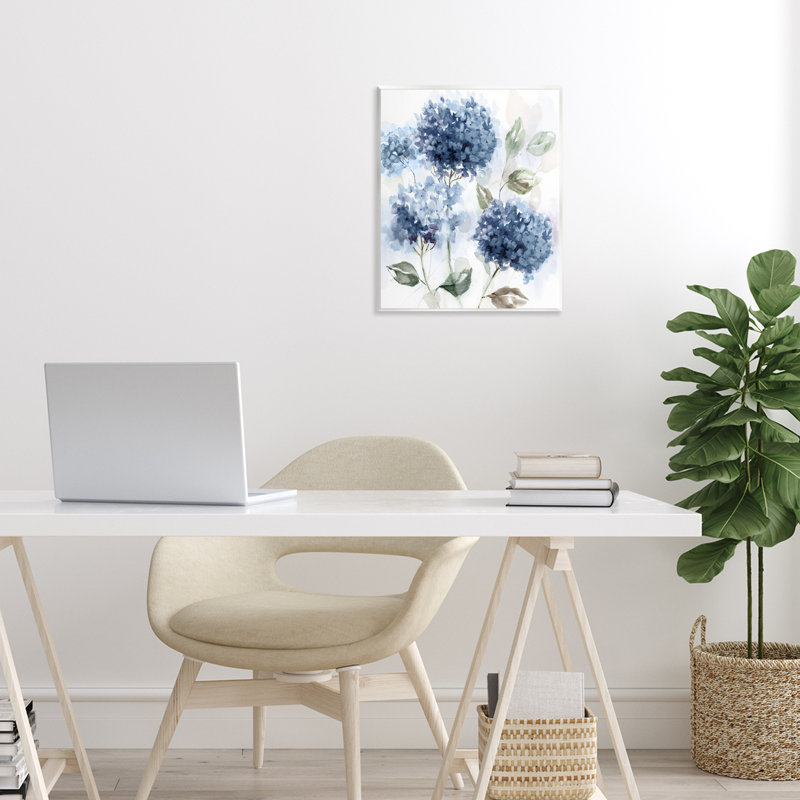 Blue Hydrangea Breeze Wall Plaque, design by Nan