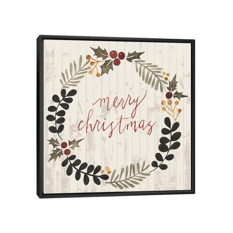" Christmas III " by Grace Popp, 18" H x 18" W x 1.5" D, No Mat, Black Framed Canvas