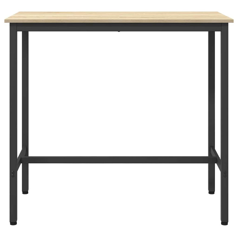 Metal Base Dining Table, Sonoma Oak, 90.5cm H x 100cm W x 50cm D