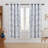 100% Blackout Noise Reducing Bouguet Pattern Printed Linen Grommets Top Curtain Panels (Set of 2)-70157348-70157346