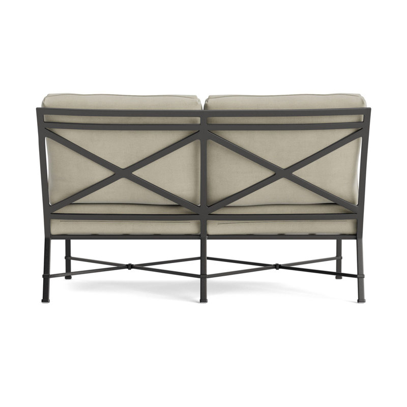 Venetian Outdoor 2 - Seat Loveseat, Fusion Moccasian, Textured Pewter