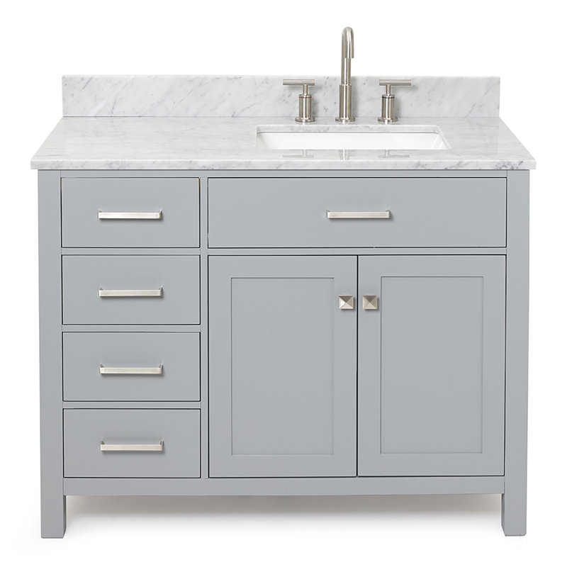 Ensemble de meuble-lavabo simple 43 po Aberdeenshire, gris