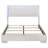 White High Gloss Wood Queen LED Panel Bed