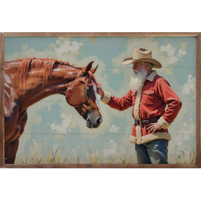 Santa And Red Horse