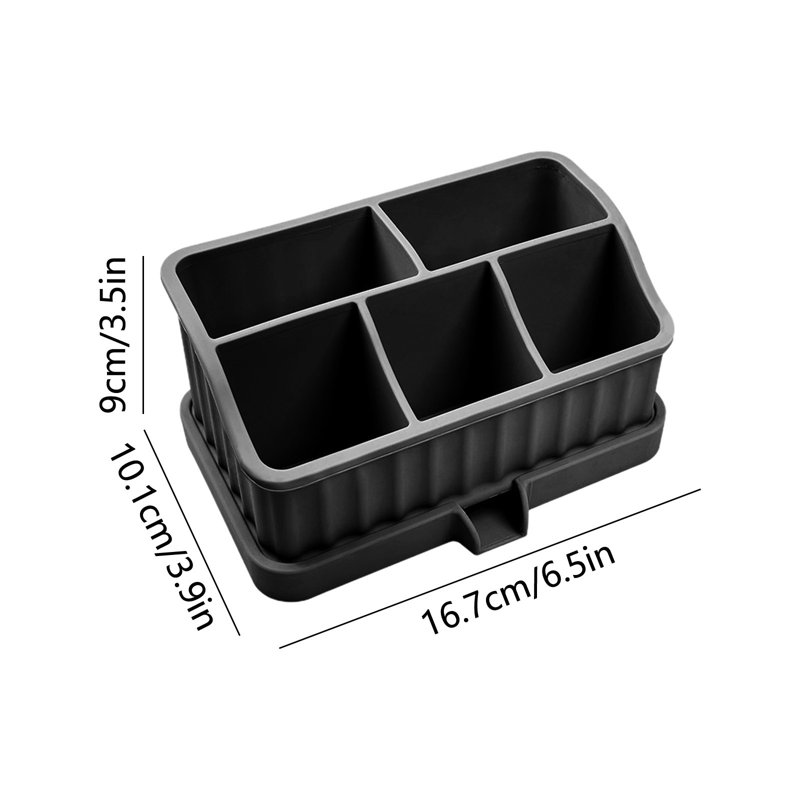 Étagère de rangement en silicone pour dentifrice en silicone, Black