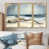 Toile avec cadre flottant or