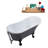 55" Streamline Clawfoot Soaking Acrylic Bathtub With Drain, Clawfeet, and Bamboo Tray-76099832-76099837
