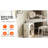 Corner Makeup Vanity Desk With Adjustable Folding Mirror, 3-color Led Lighting, Adequate Storage And Stool