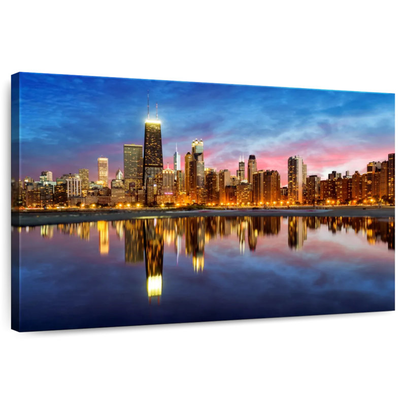 Harpa Chicago Skyline Lights, 8" H x 12" W