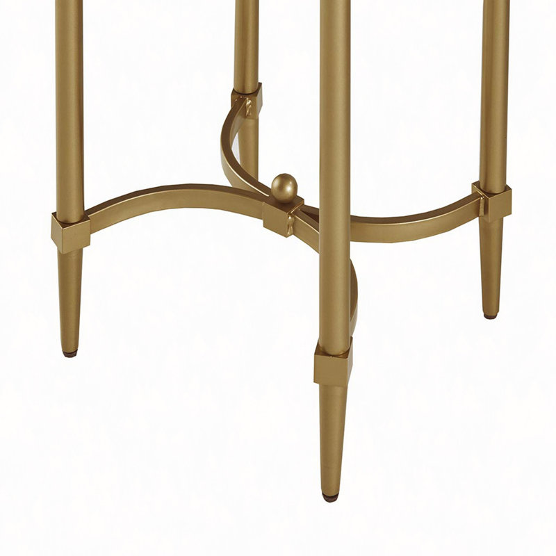 Table de bout en marbre avec pieds en métal doré, table d'appoint élégante et moderne, assemblage requis