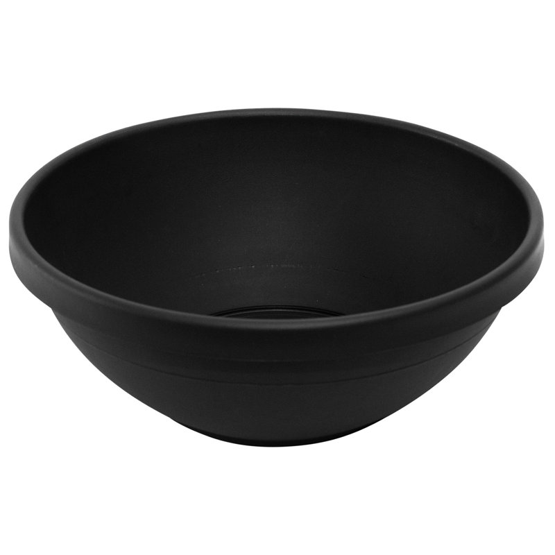 Terra Traditional Plastic Indoor/Outdoor Round Planter Bowl, 5.5" H x 14" W x 14.06" D, Black
