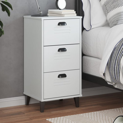 Angelice 40cm W Plastic Bedside Table