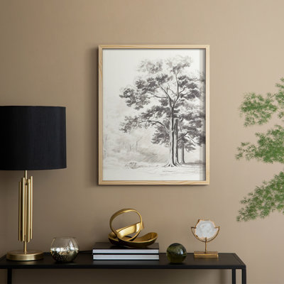 Reproduction encadrée vintage en bois massif XIII