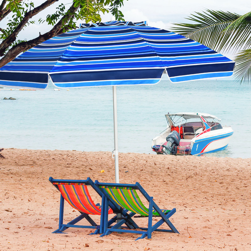 Parasol de plage 79 po, Bleu marine