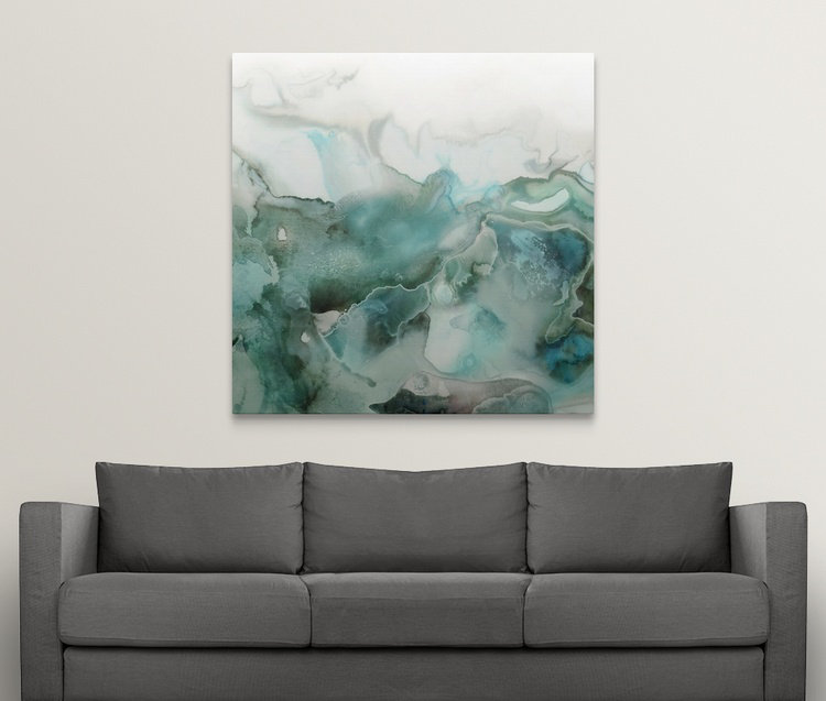 «Bubbles I» par Funkley, reproduction d'art sur toile, H 30 po x l 30 po x p 1,5 po