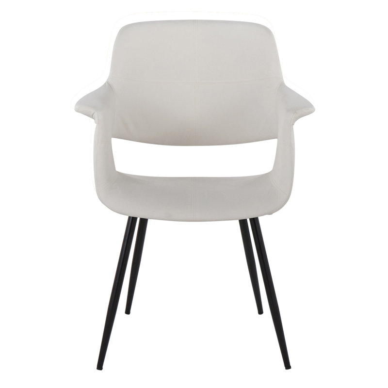 Quirico 16.5'' H Upholstered Armchair, Black, Cream