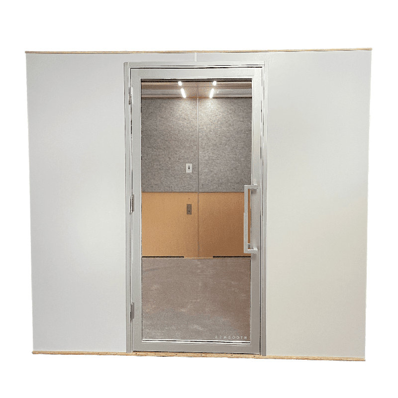 Quad Zenbooth avec porte conforme à l'ADA, Blanc, Non